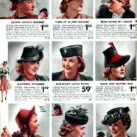 SHOWSTOPPER 1930s\' FRENCH NAVY STRAW FEDORA - MULTICOLORED GROSGRAIN BAND